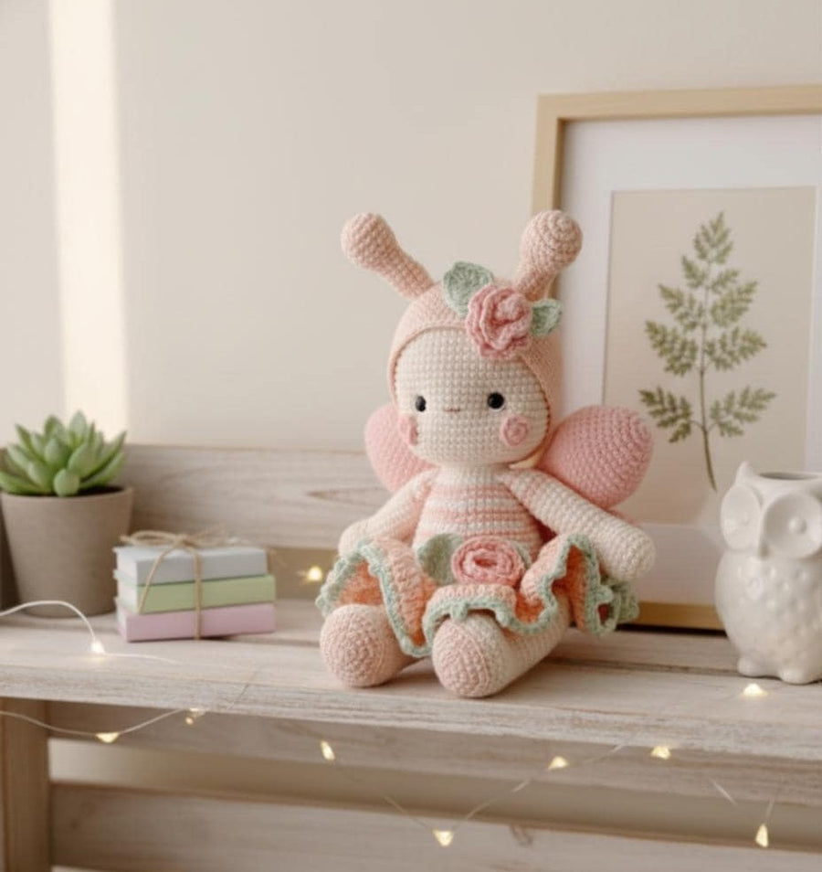 Peluche Papillon au Crochet Fait Main