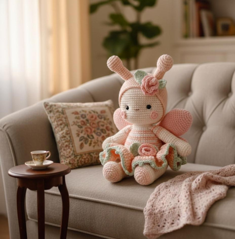 Peluche Papillon au Crochet Fait Main